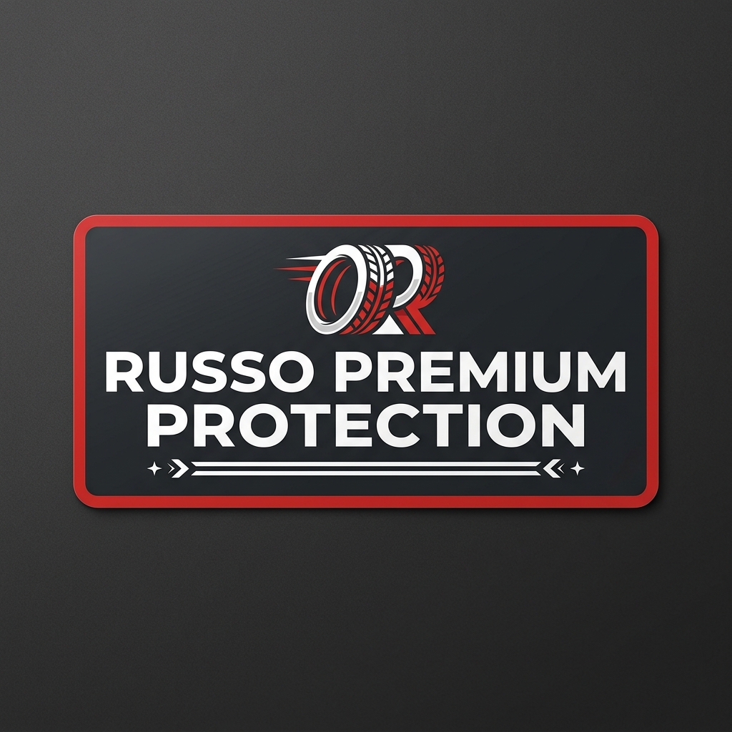 Russo Tires Premium Protection bumper sticker graphic